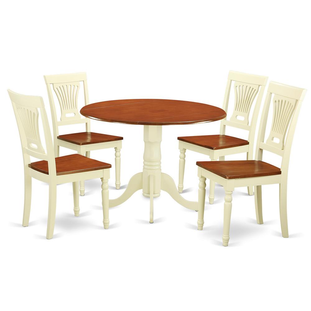5 Pc Small Dining Set-Dining Table And 4 Dining Chairs By East West Furniture | Dining Sets | Modishstore - 2