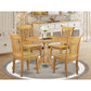 Dining Room Set Oak DLPO5-OAK-W By East West Furniture | Dining Sets | Modishstore