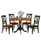 5 Pc Kitchen Table Set-Dining Table And 4 Wooden Kitchen Chairs By East West Furniture - Dlqu5-Bch-W | Dining Sets | Modishstore - 2