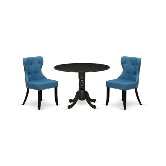 A Dining Table Set Of 2 Excellent Parson Chairs And Dining Tables By East West Furniture | Dining Sets | Modishstore