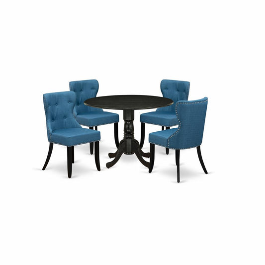 A Dining Room Table Set Of 4 Wonderful Kitchen Chairs And Dining Tables By East West Furniture | Dining Sets | Modishstore