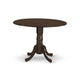 Dublin Round Table With Two 9" Drop Leaves In Black And Cherry Finish By East West Furniture | Dining Tables | Modishstore - 11