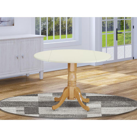 Dining Table Linen White & Oak DLT-LOK-TP By East West Furniture | Dining Tables | Modishstore