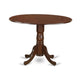 Dublin Round Table With Two 9" Drop Leaves In Black And Cherry Finish By East West Furniture | Dining Tables | Modishstore - 14