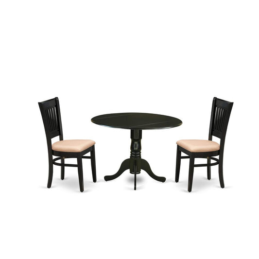 3-Piece Dining Table Set- 2 Wooden Chair And Dining Tables By East West Furniture | Dining Sets | Modishstore