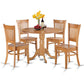 5 Pc Kitchen Nook Dining Set-Round Table And 4 Dinette Chairs Chairs By East West Furniture | Dining Sets | Modishstore - 2
