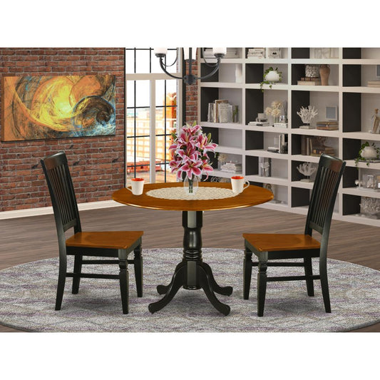 Dining Room Set Black & Cherry DLWE3-BCH-W By East West Furniture | Dining Sets | Modishstore