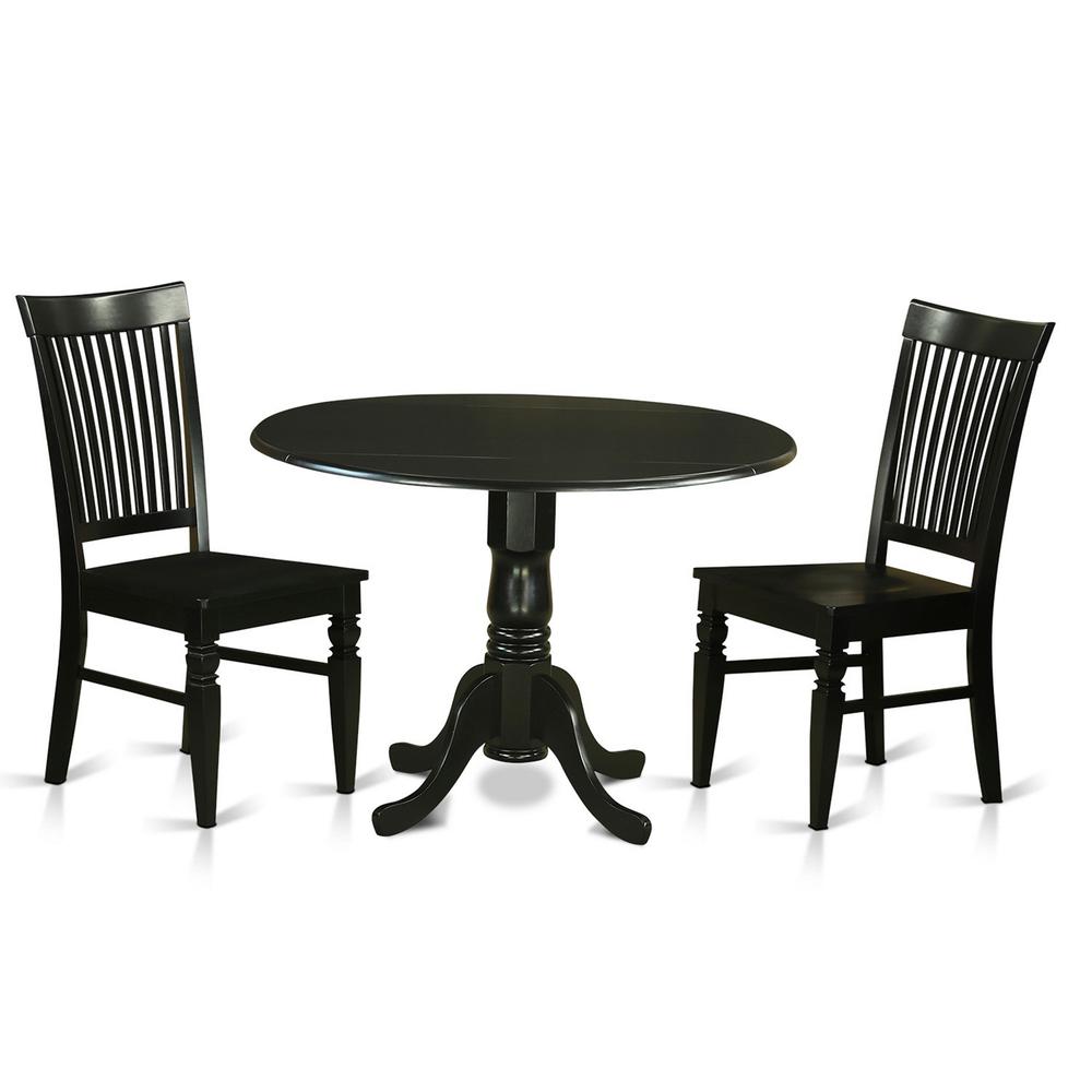 3 Pc Table Set-Dinette Table And 2 Dining Chairs By East West Furniture | Dining Sets | Modishstore - 2