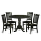 5 Pc Small Kitchen Table Set - Table And 4 Dining Chairs By East West Furniture - Dlwe5-Blk-W | Dining Sets | Modishstore - 2