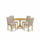 5 Piece Dining Table Set Contains 1 Dining Table And 4 Red Chairs By East West Furniture | Dining Sets | Modishstore - 4