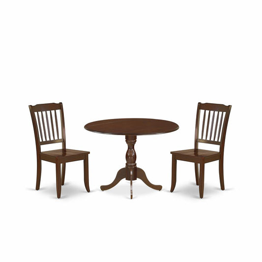 3 Piece Dining Table Set Consists Of 1 Drop Leaves Dining Table And 2 Mahogany Mid Century Dining Chairs And Dining Tables By East West Furniture | Dining Sets | Modishstore