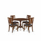 5 Piece Wood Dining Table Set Consists Of 1 Drop Leaves Wooden Dining Table And 4 Mahogany Faux Leather Dining Chair And Dining Tables By East West Furniture | Dining Sets | Modishstore
