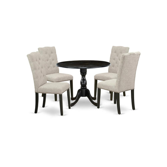 5 Piece Dining Table Set Consists Of 1 Table And 4 Dinning Chairs By East West Furniture | Dining Sets | Modishstore