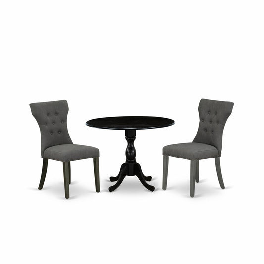 3 Piece Dining Set Contains 1 Table And 2 Grey Dining Chairs By East West Furniture | Dining Sets | Modishstore