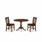 3 Pc Kitchen Dining Table Set - Mahogany Dropleaf Dining Table And 2 Mahogany Kitchen Chairs And Dining Tables By East West Furniture | Dining Sets | Modishstore