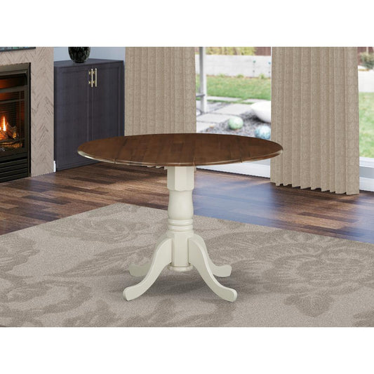 Dining Table Walnut & Linen White DMT-WLW-TP By East West Furniture | Dining Tables | Modishstore
