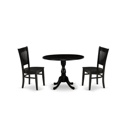 3-Pc Kitchen Dining Set- 2 Modern Chair And Dining Tables By East West Furniture | Dining Sets | Modishstore