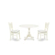 3-Pc Kitchen Dining Set- 2 Modern Chair And Dining Tables By East West Furniture | Dining Sets | Modishstore - 4
