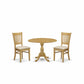 3-Pc Dining Room Table Set- 2 Wooden Chairs And Dining Tables By East West Furniture | Dining Sets | Modishstore - 4