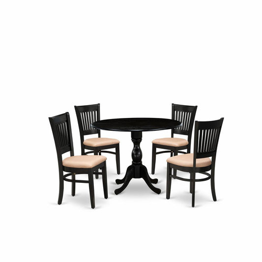 5-Piece Kitchen Dining Room Set- 4 Wood Chair And Dining Tables By East West Furniture | Dining Sets | Modishstore