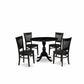 5-Piece Kitchen Dining Set- 4 Wooden Chair And Dining Tables By East West Furniture | Dining Sets | Modishstore