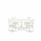 5-Piece Kitchen Dining Set- 4 Wooden Chair And Dining Tables By East West Furniture | Dining Sets | Modishstore - 4