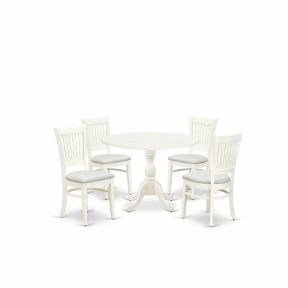 5-Piece Kitchen Dining Set- 4 Wooden Chair And Dining Tables By East West Furniture | Dining Sets | Modishstore - 4