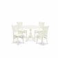 5-Pc Kitchen Dining Room Set- 4 Mid Century Chair And Dining Tables By East West Furniture | Dining Sets | Modishstore