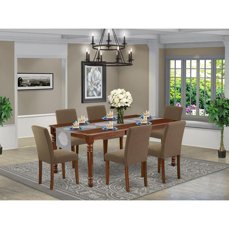 Dining Room Set Mahogany DOAB7-MAH-18 By East West Furniture | Dining Sets | Modishstore