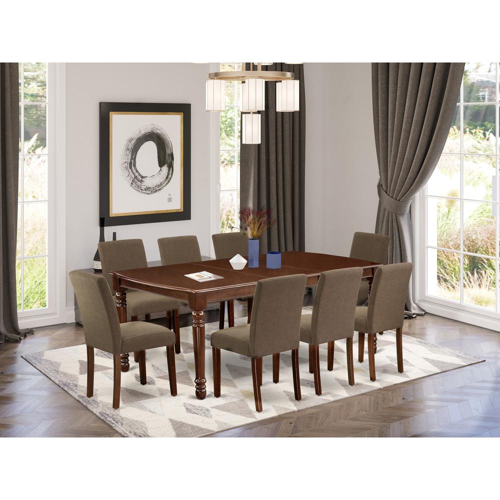 Dining Room Set Mahogany DOAB9-MAH-18 By East West Furniture | Dining Sets | Modishstore