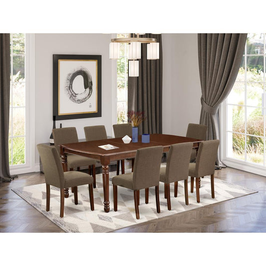 Dining Room Set Mahogany DOAB9-MAH-18 By East West Furniture | Dining Sets | Modishstore