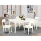 Dining Room Set Linen White DOAD5-LWH-LC By East West Furniture | Dining Sets | Modishstore
