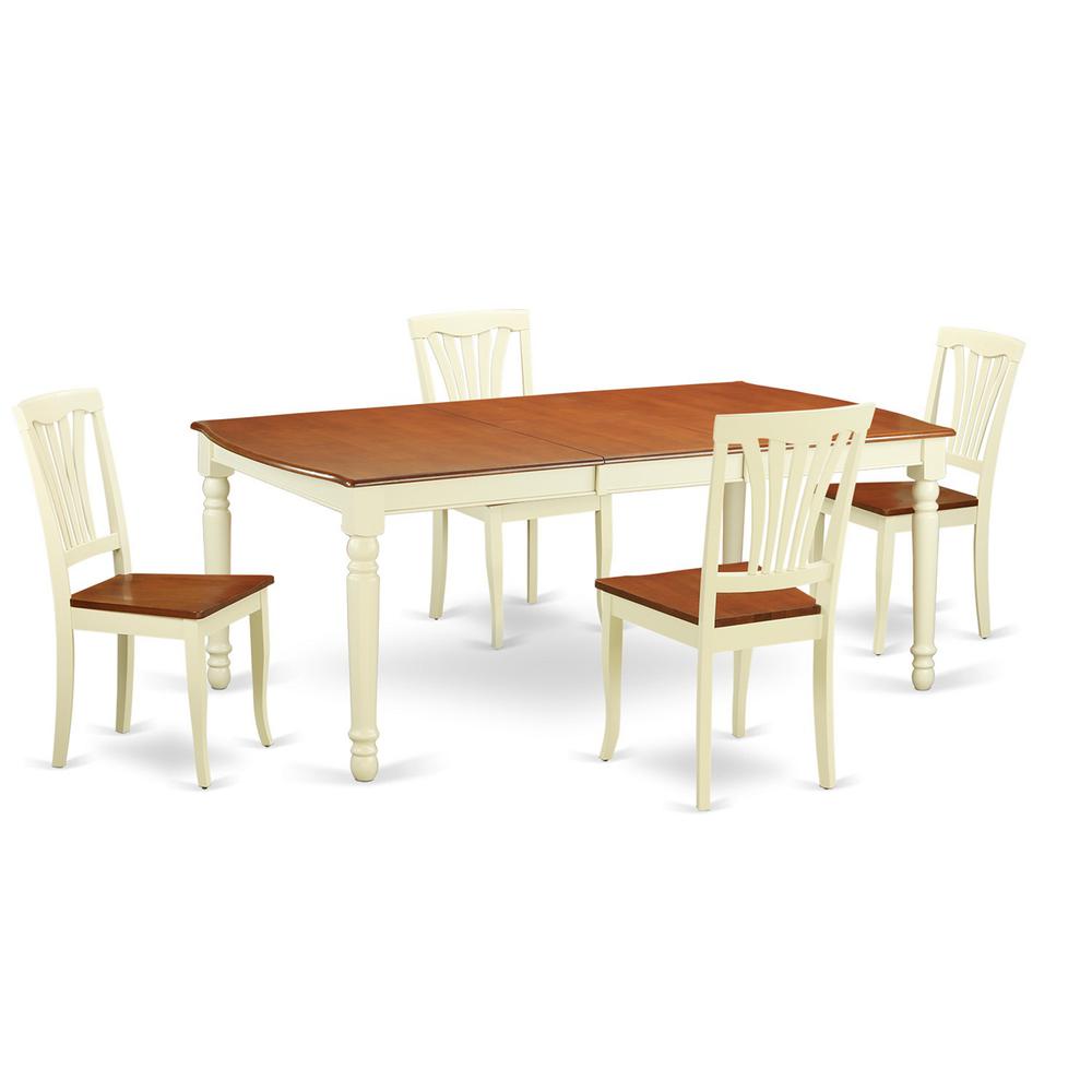 5 Pc Dinette Table Set - Kitchen Table And 4 Dining Chairs By East West Furniture | Dining Sets | Modishstore - 2
