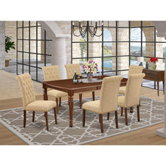 Dining Room Set Mahogany DOBR7 - MAH - 04 By East West Furniture