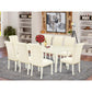 Dining Room Set Linen White DOBR9 - LWH - 02 By East West Furniture | Dining Sets | Modishstore