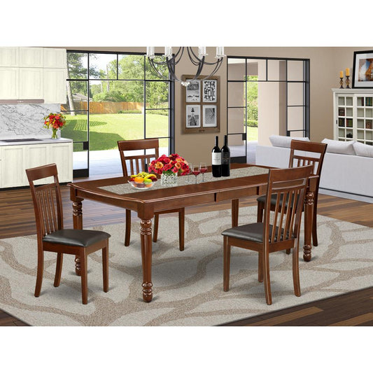 Dining Room Set Mahogany DOCA5-MAH-LC By East West Furniture | Dining Sets | Modishstore