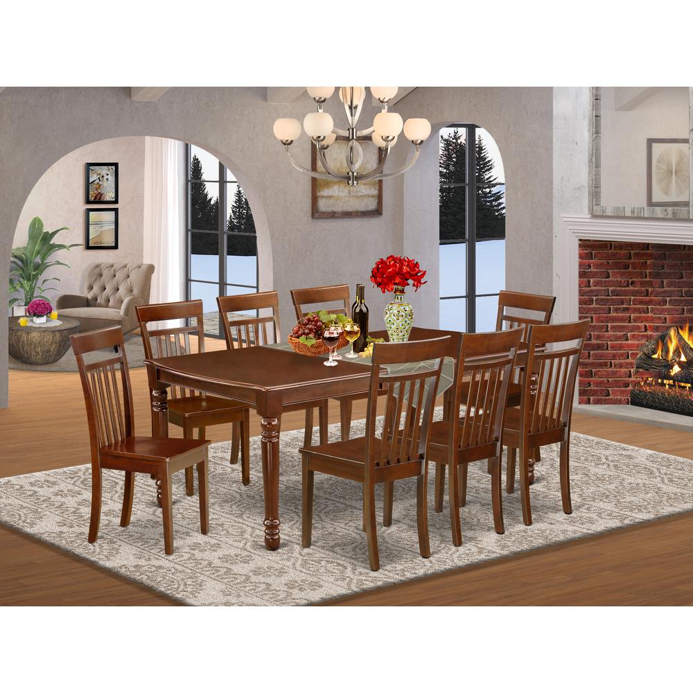 Dining Room Set Mahogany DOCA9-MAH-W By East West Furniture | Dining Sets | Modishstore