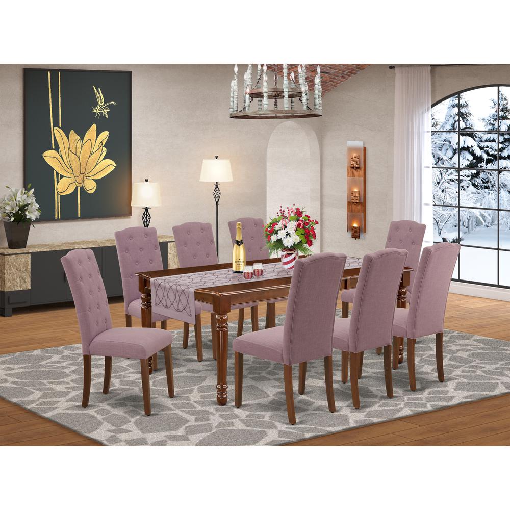 Dining Room Set Mahogany DOCE9-MAH-10 By East West Furniture | Dining Sets | Modishstore