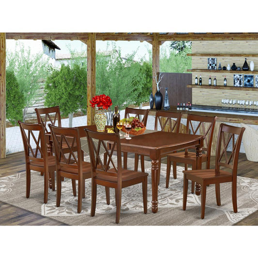 Dining Room Set Mahogany DOCL9-MAH-W By East West Furniture | Dining Sets | Modishstore