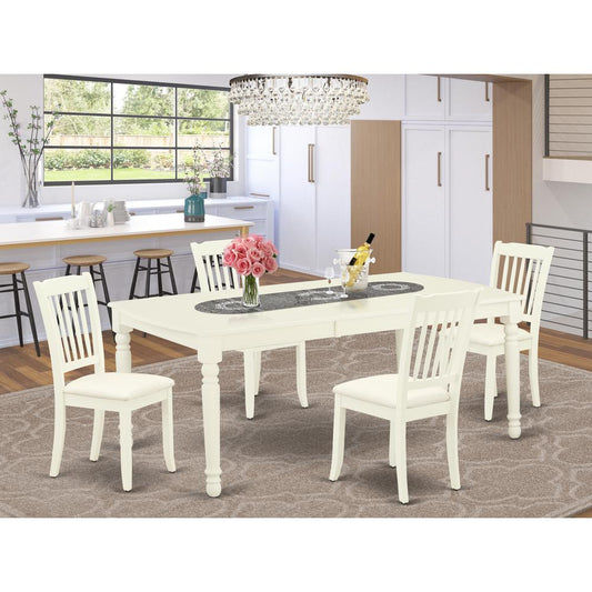 Dining Room Set Linen White DODA5 - LWH - C By East West Furniture | Dining Sets | Modishstore
