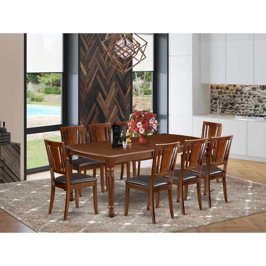 Dining Room Set Mahogany DODU9-MAH-LC By East West Furniture | Dining Sets | Modishstore