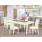 Dining Room Set Linen White DOIP5-LWH-C By East West Furniture | Dining Sets | Modishstore