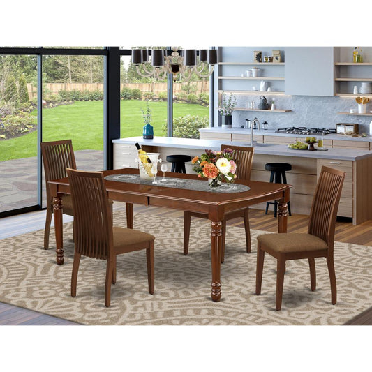 Dining Room Set Mahogany DOIP5-MAH-C By East West Furniture | Dining Sets | Modishstore