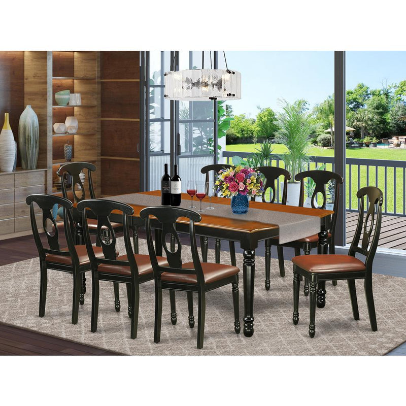 Dining Room Set Black & Cherry DOKE9-BCH-LC By East West Furniture | Dining Sets | Modishstore