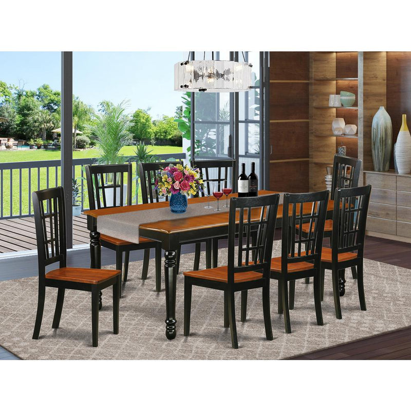 Dining Room Set Black & Cherry DONI9-BCH-W By East West Furniture | Dining Sets | Modishstore