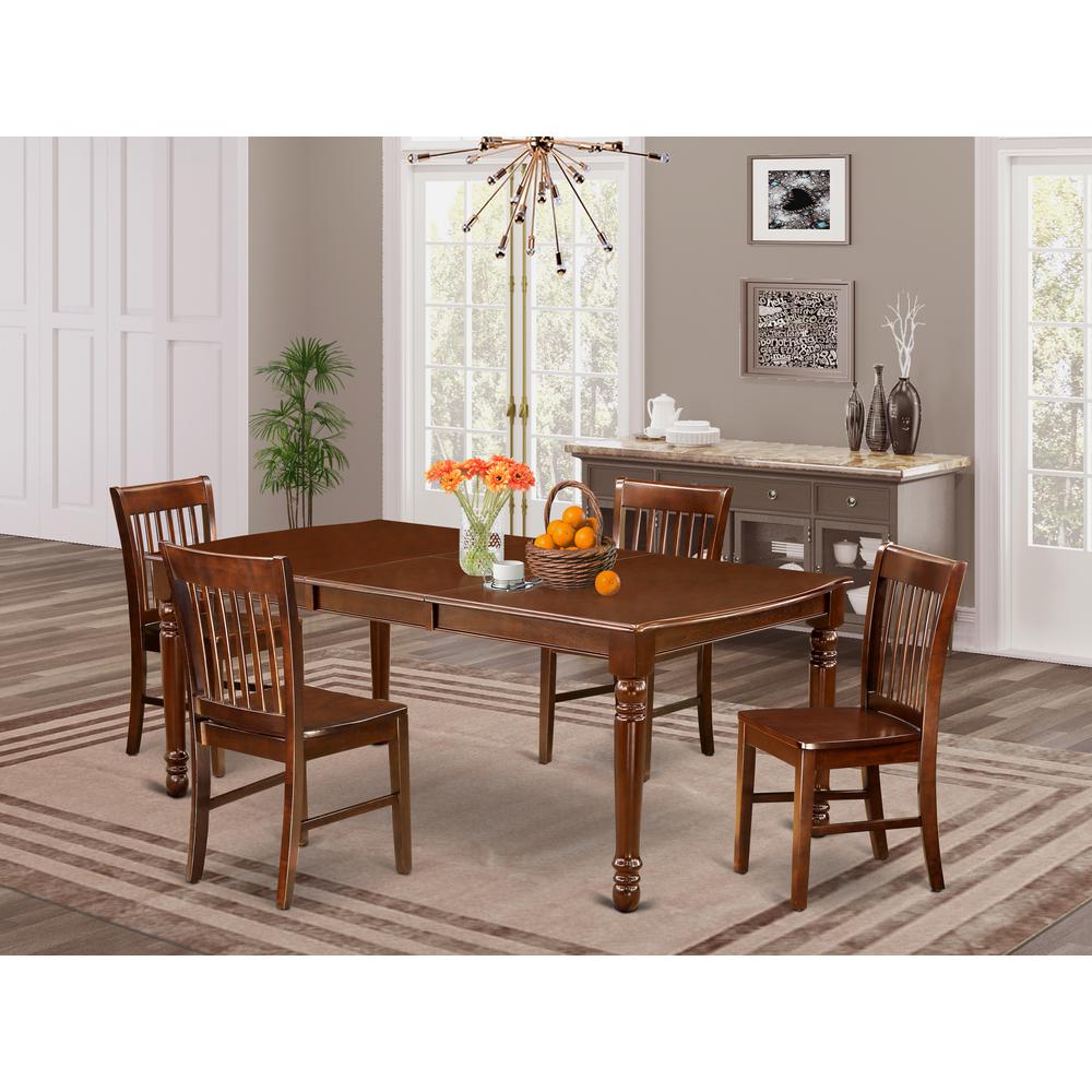 Dining Room Set Mahogany DONO5-MAH-W By East West Furniture | Dining Sets | Modishstore