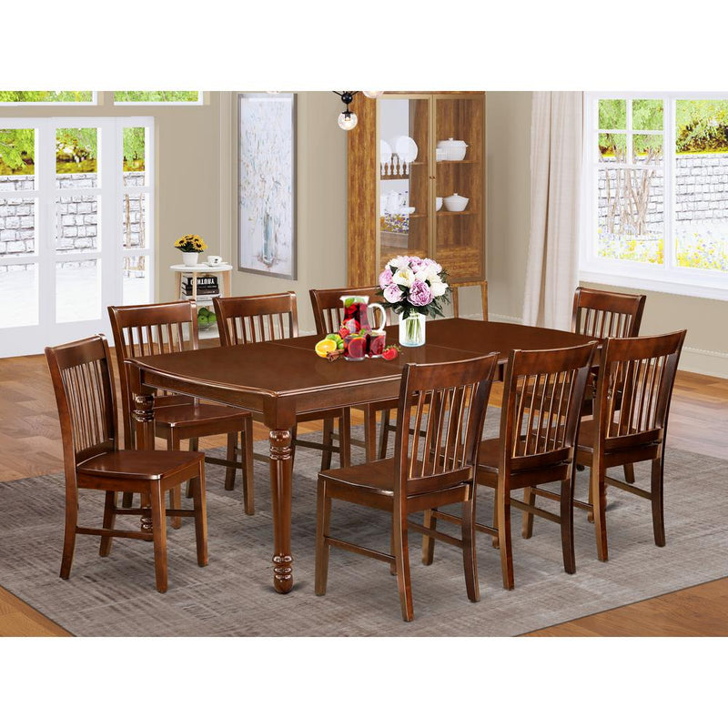 Dining Room Set Mahogany DONO9-MAH-W By East West Furniture | Dining Sets | Modishstore