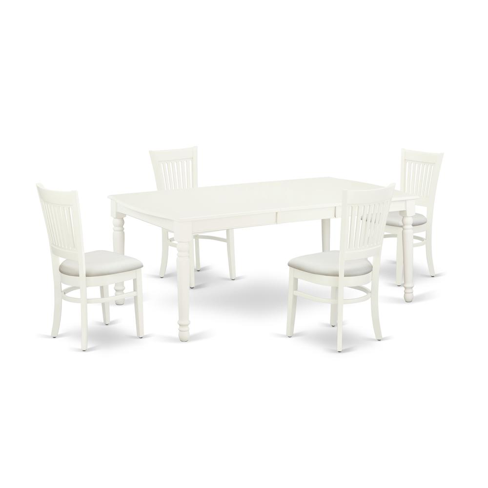 Dining Table - Dining Chairs DOVA5 - LWH - C By East West Furniture | Dining Sets | Modishstore