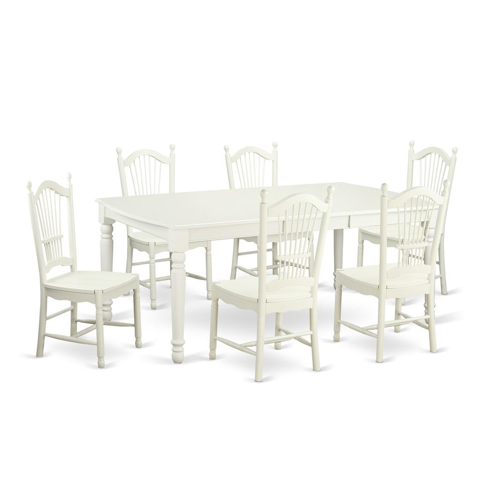 Dining Room Sets For 6 -Kitchen Dinette Table And 6 Kitchen Chairs By East West Furniture | Dining Sets | Modishstore - 2