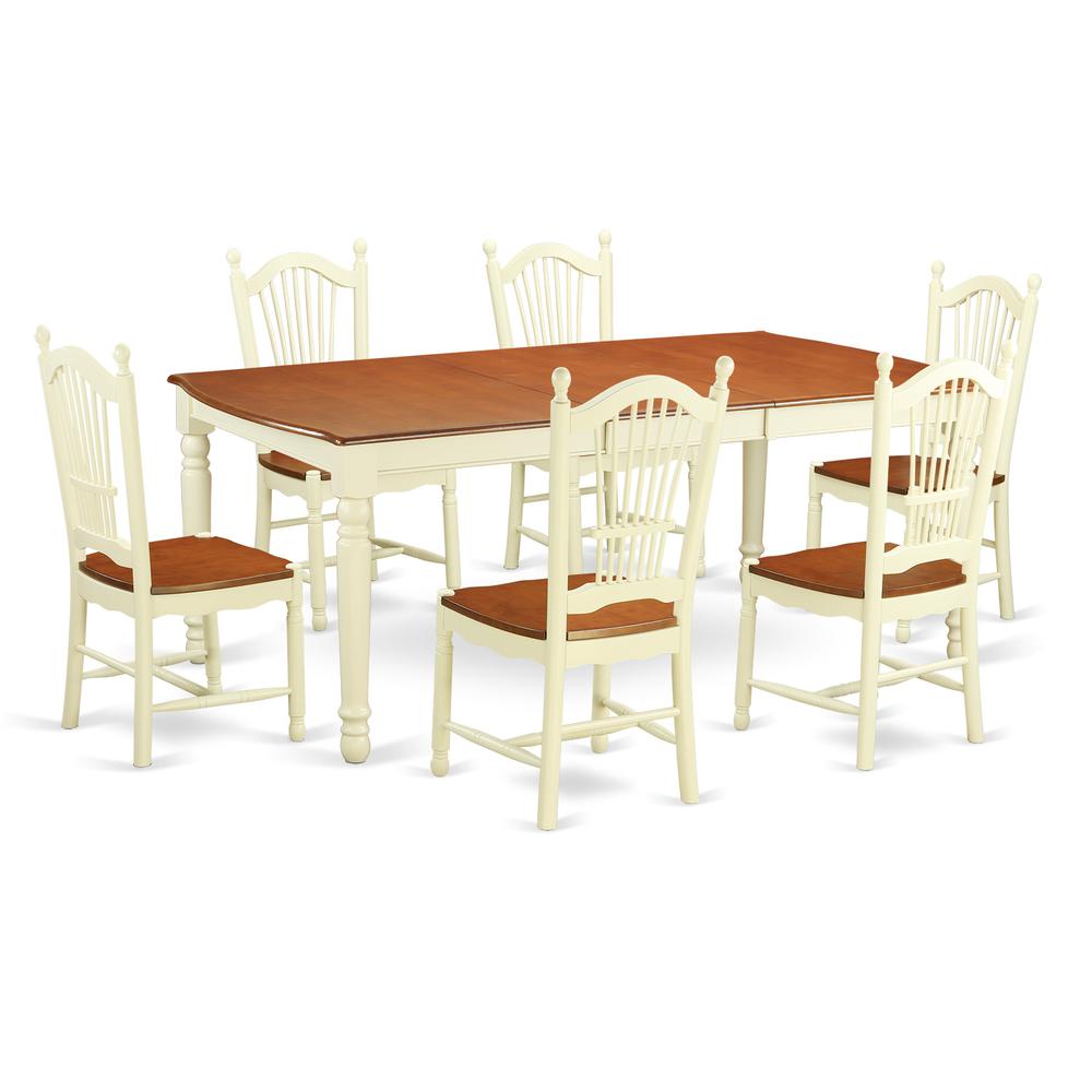 7 Pc Dinette Table Set For 6-Dinette Table And 6 Kitchen Chairs By East West Furniture | Dining Sets | Modishstore - 2
